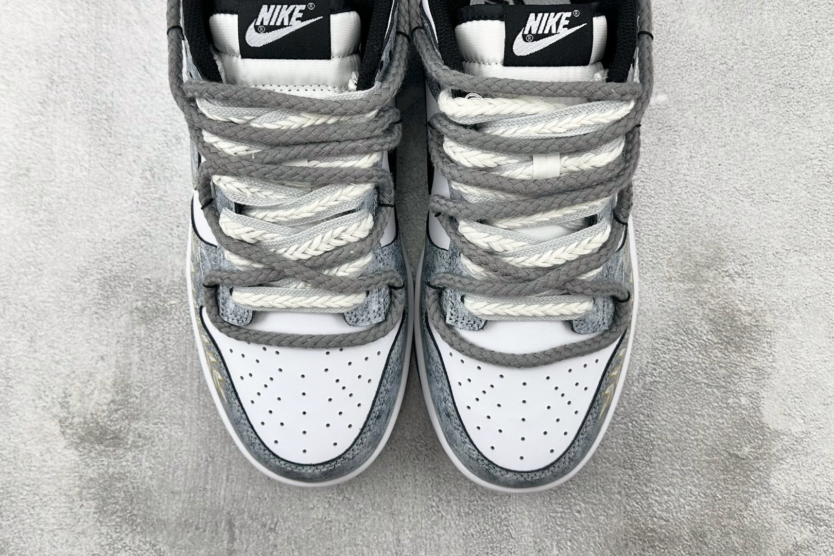 YC 双十一特价双十一特价【定制球鞋】Nike Dunk 风吹麦浪 灰白货号：DD1391-100（Te