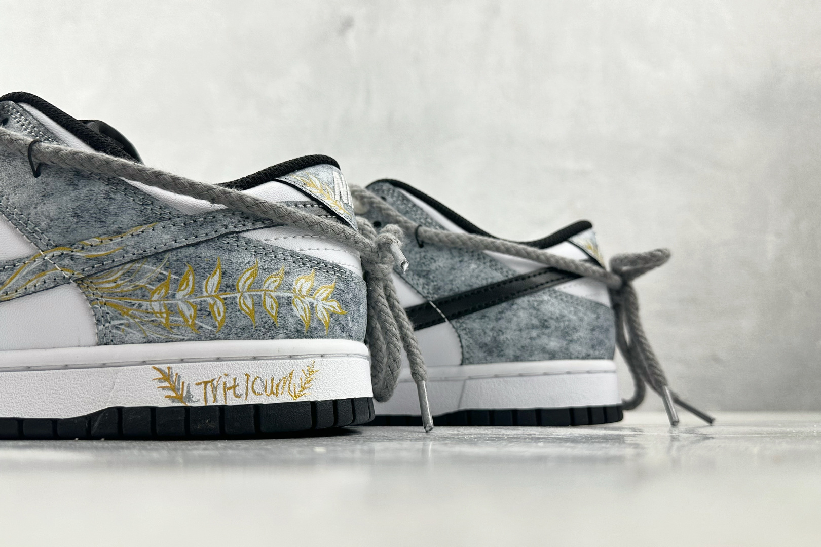 YC 双十一特价双十一特价【定制球鞋】Nike Dunk 风吹麦浪 灰白货号：DD1391-100（Te