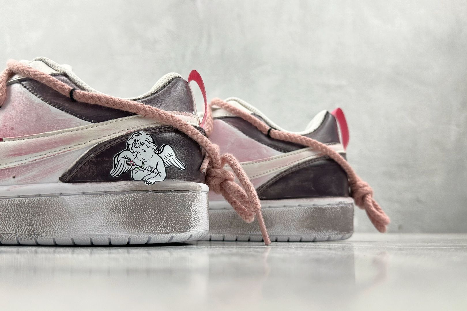 定制球鞋 Nike Court Borough 吻箭倾心 粉色 BQ5448-100