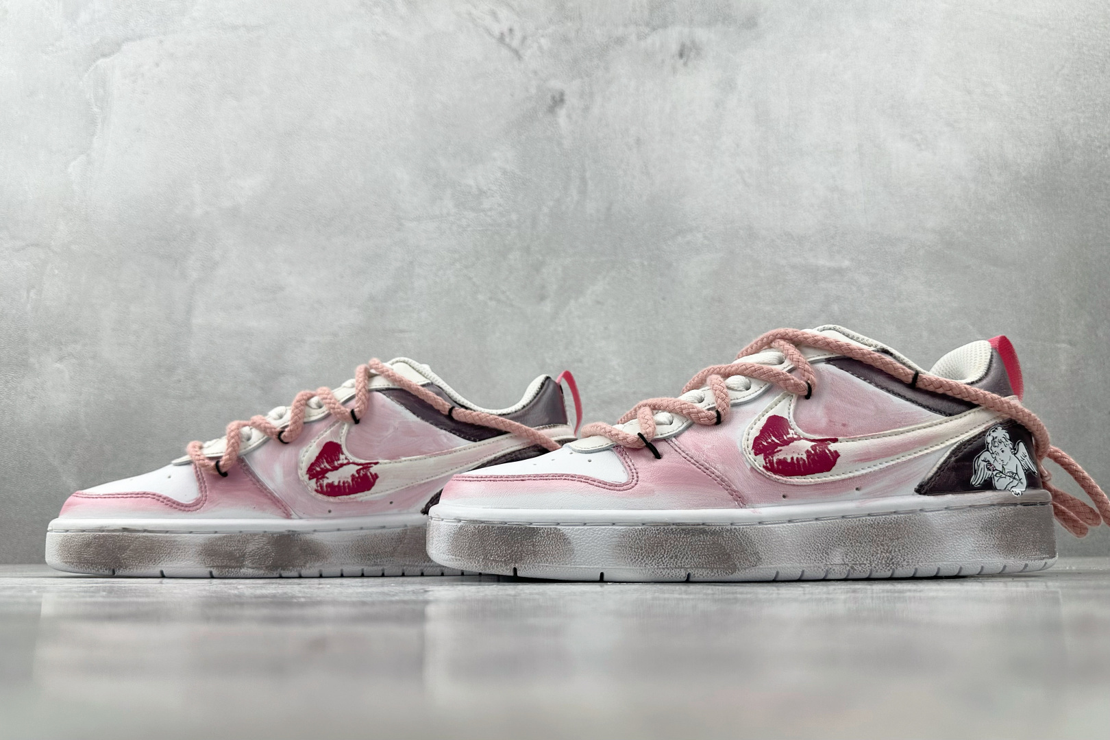 定制球鞋 Nike Court Borough 吻箭倾心 粉色 BQ5448-100