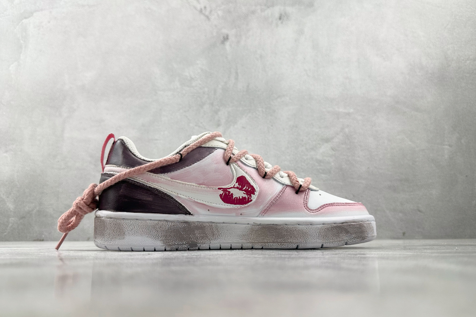 定制球鞋 Nike Court Borough 吻箭倾心 粉色 BQ5448-100