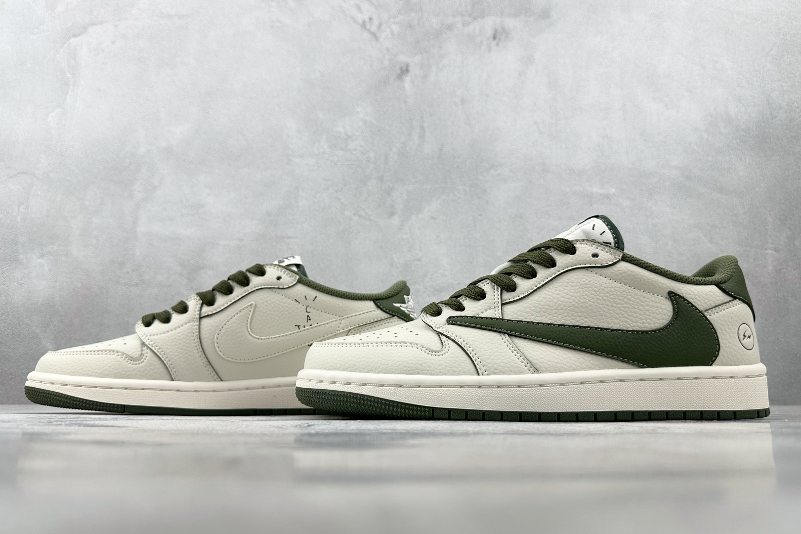 定制 Air Jordan 1 Low ow SP 倒钩联名 米白绿 LK1099-063