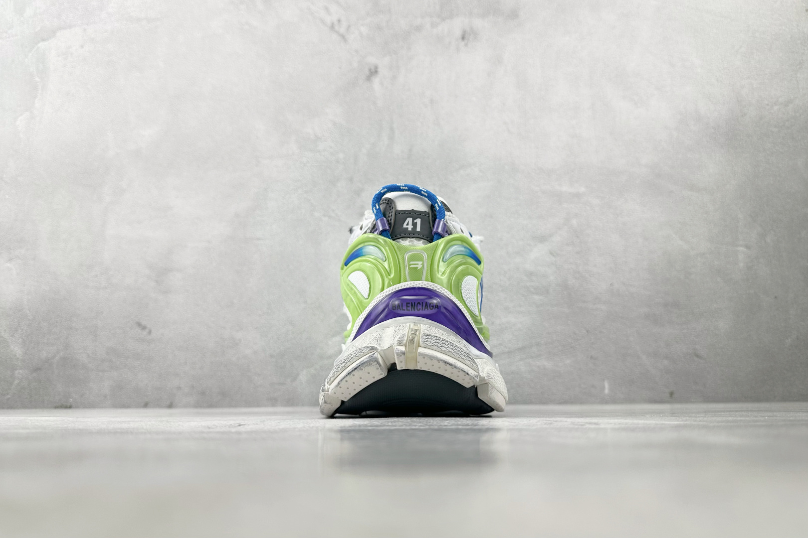 代购版 Balenciaga巴黎世家 Runner 白蓝果绿 772774 W3RMU 9043