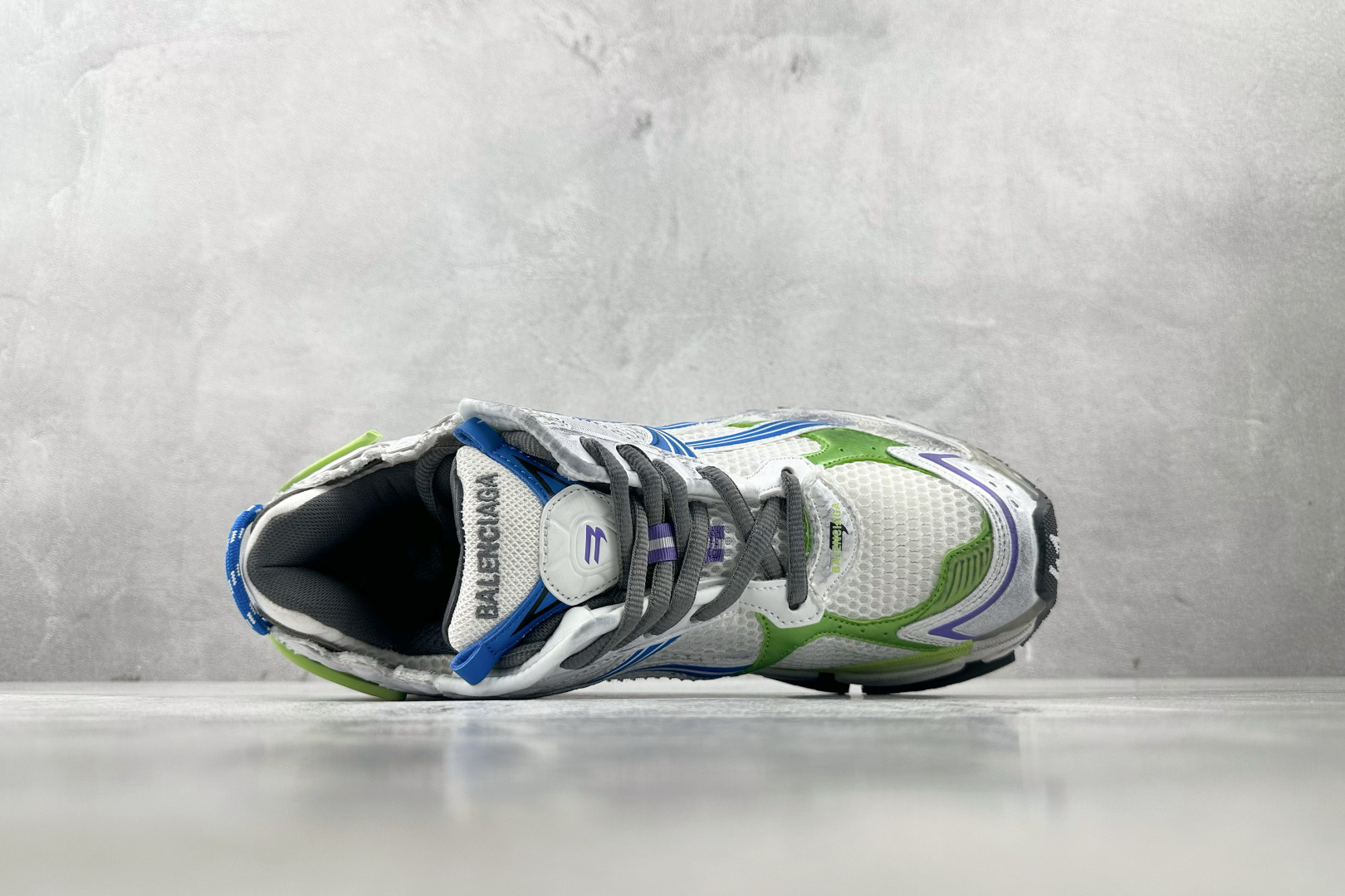 代购版 Balenciaga巴黎世家 Runner 白蓝果绿 772774 W3RMU 9043