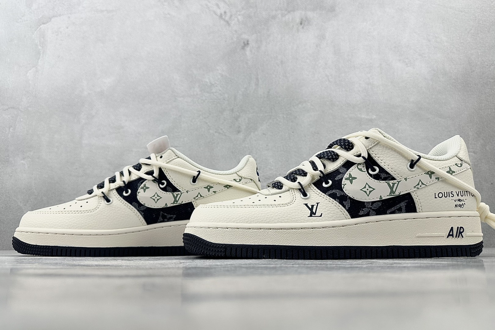 Nike Air Force 1'07 LV 联名 米白黑 DM6868-098-莆田鞋,莆田鞋货源,高仿鞋,高仿鞋货源,安福档口,莆田高仿鞋,莆田鞋批发,高仿鞋批发,莆田高仿运动鞋,高仿运动鞋,莆田运动鞋 Nike Air Force 1'07 LV 联名 米白黑 DM6868-098