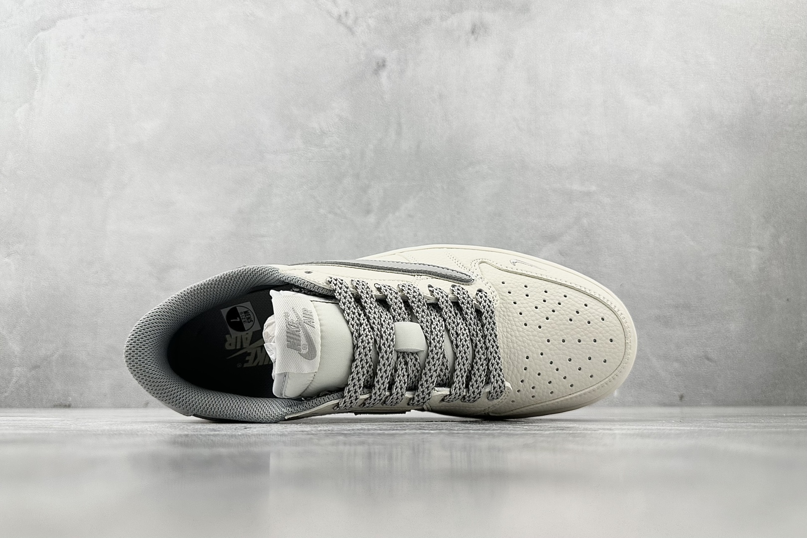 定制 Air Jordan 1 Low ow SP 倒钩 斯图西 联名 米白灰 ST5696-262