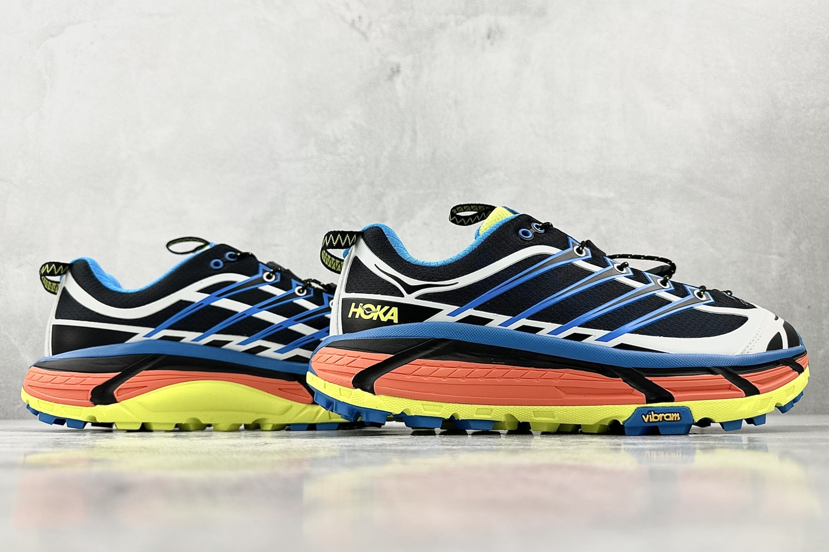 HOKA ONE ONE Mafate Three 2 黑蓝橙 1141572-BDVB