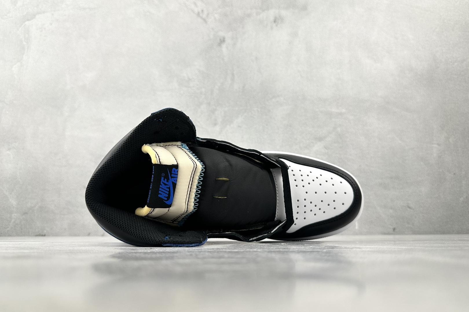 顶级纯原 Fragment Design X Jordan Air Jordan 1 Retro High藤原浩 大闪电 黑白蓝 716371-040