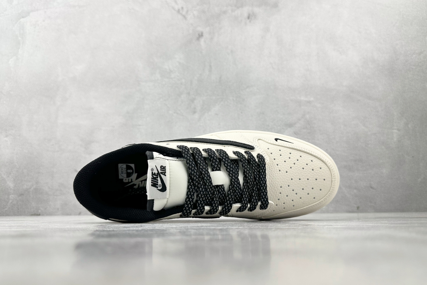 280 定制 Air Jordan 1 Low ow SP 倒钩 斯图西 联名 米白黑 ST5696-261