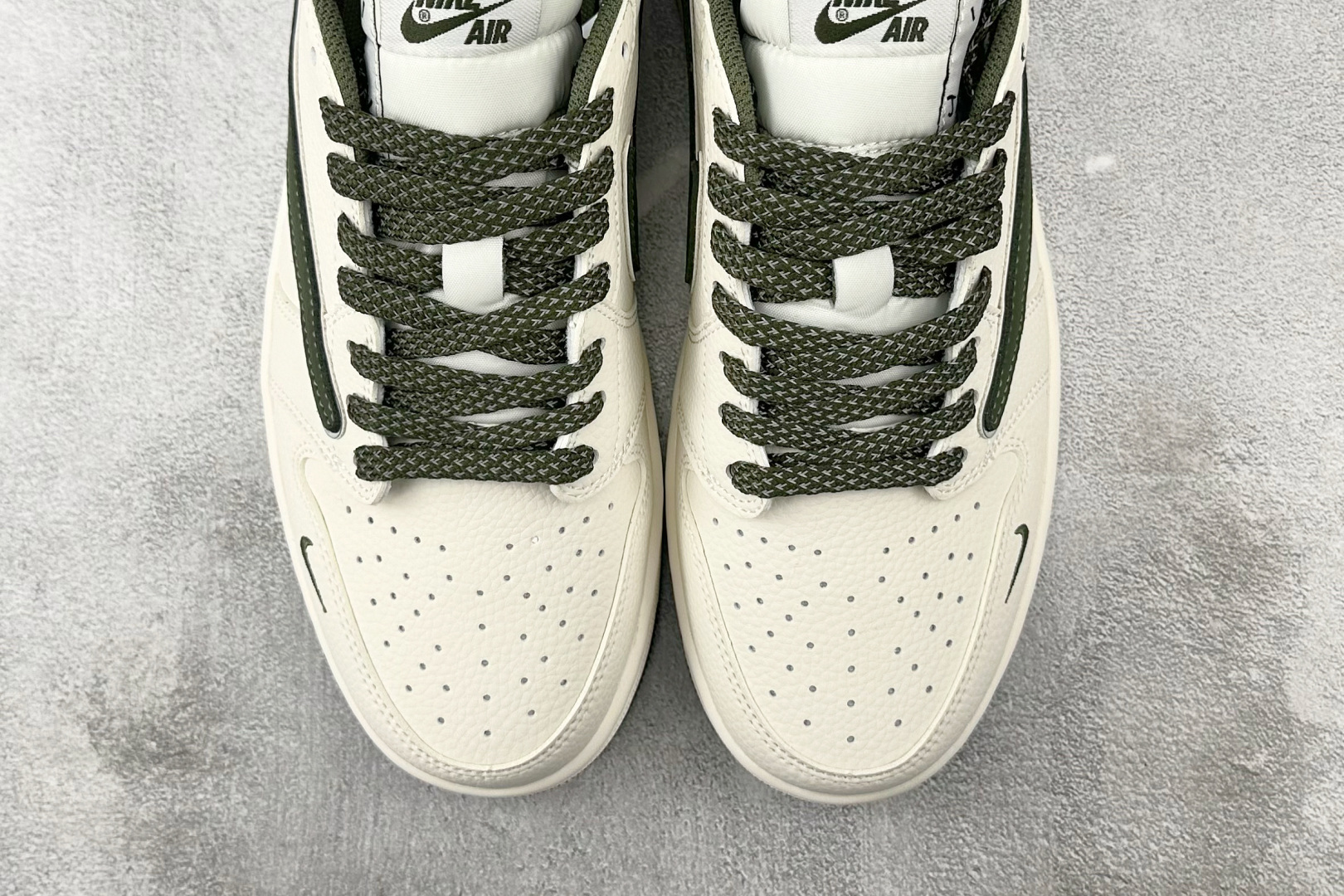 280 定制 Air Jordan 1 Low ow SP 倒钩 斯图西 联名 米白绿 ST5696-263