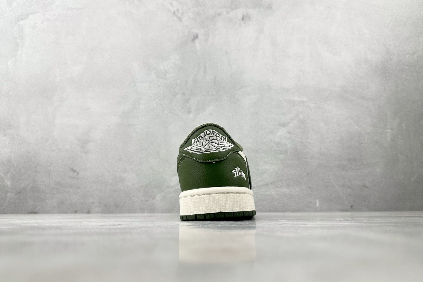 280 定制 Air Jordan 1 Low ow SP 倒钩 斯图西 联名 米白绿 ST5696-263