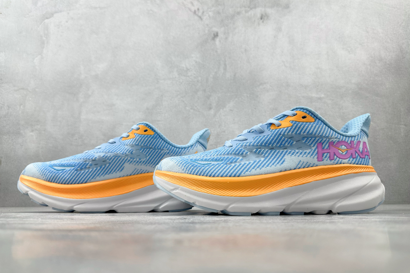 170 HOKA ONE ONE Clifton 9 蓝橙 1127896-ABIW