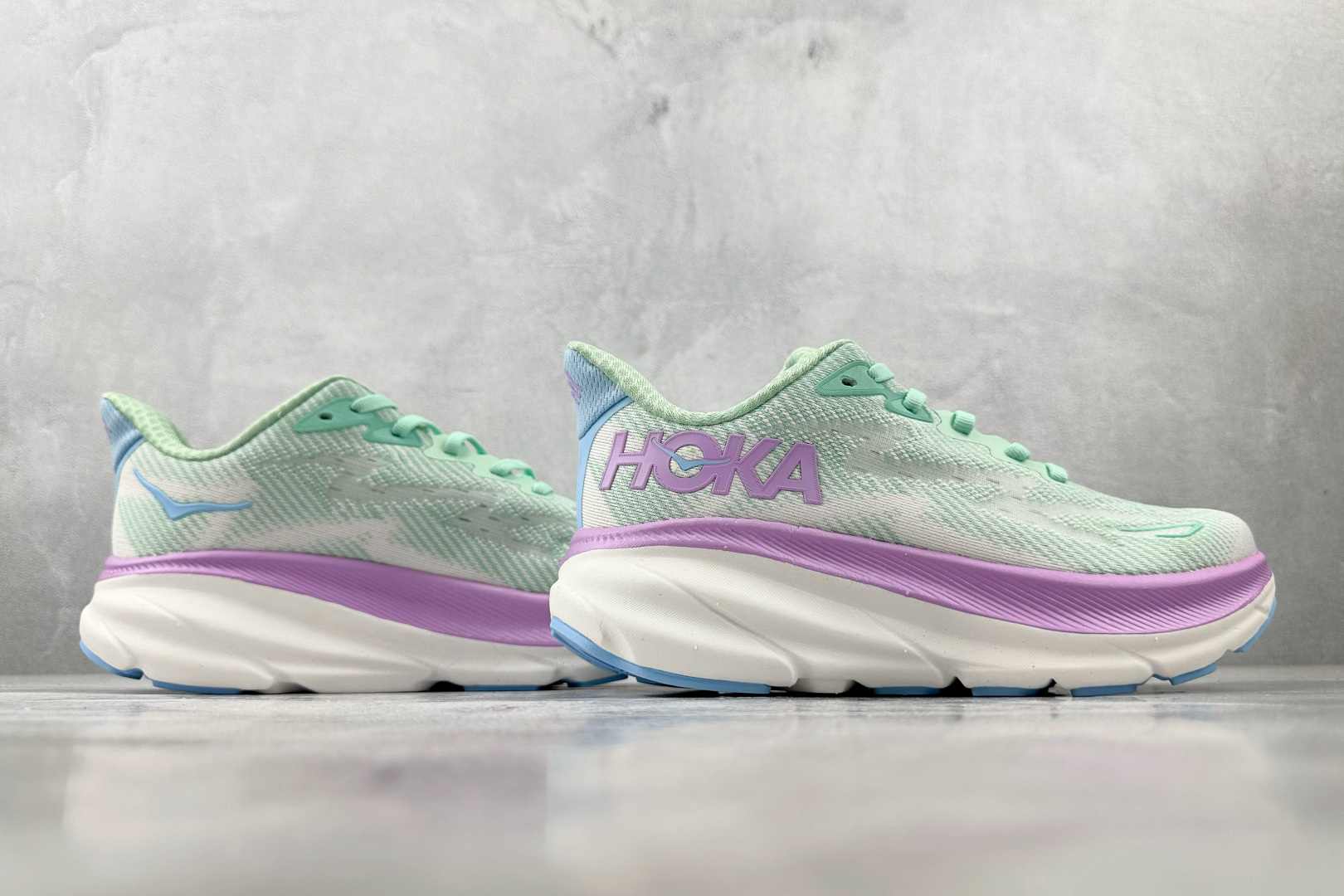 170 HOKA ONE ONE Clifton 9 亮海蓝雾紫色 1127896-SOLM