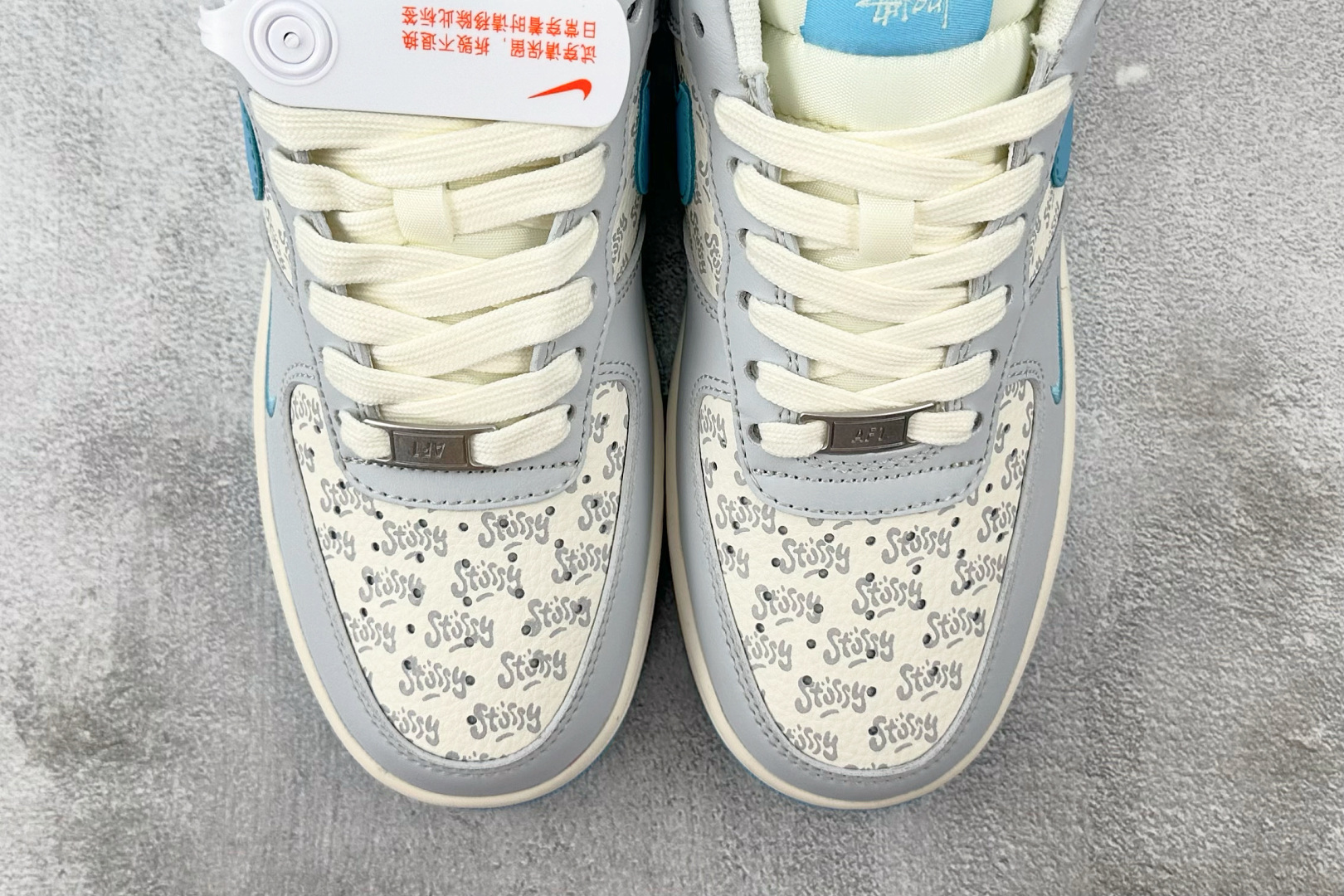 260 Nike Air Force 1'07 斯图西 联名 灰白蓝 JJ2508-717