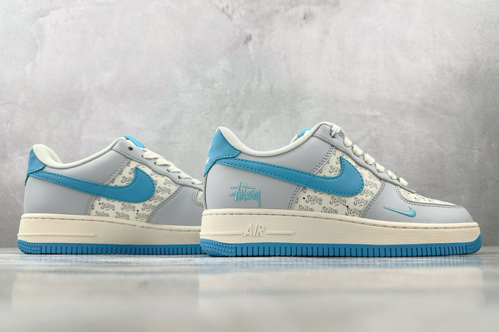 260 Nike Air Force 1'07 斯图西 联名 灰白蓝 JJ2508-717