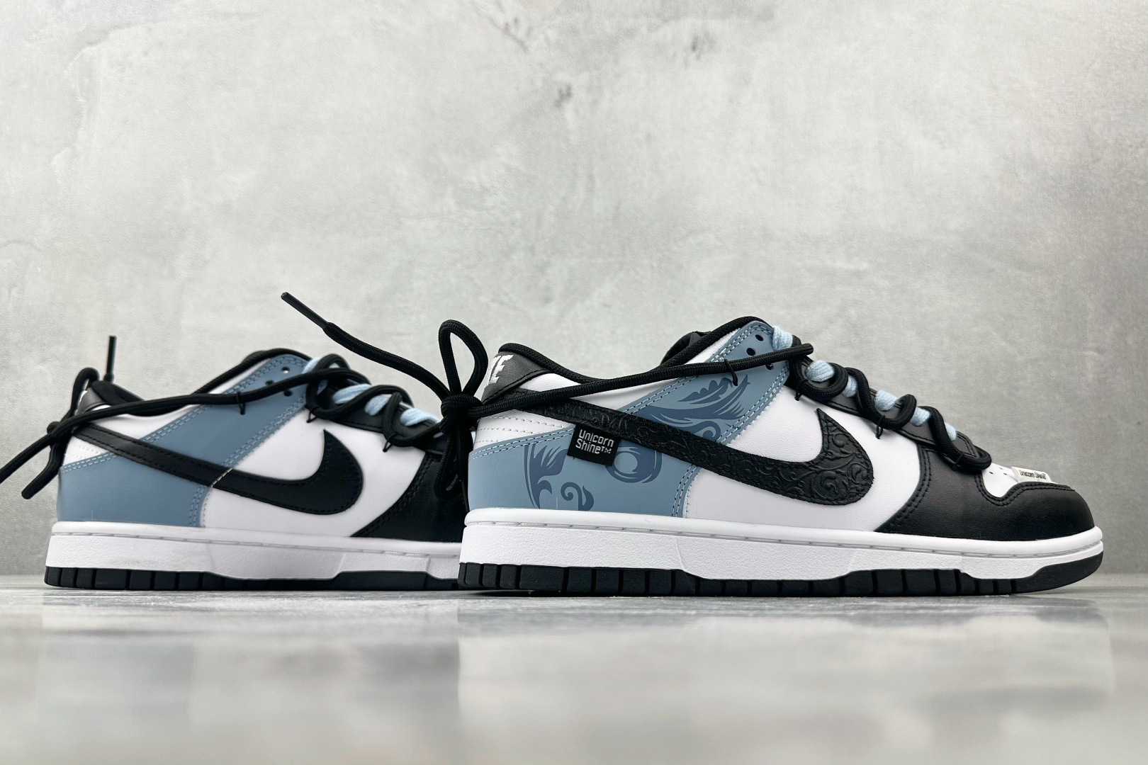 300 定制球鞋 Nike Dunk 山海经 赢鱼 黑白蓝 DD1503-101