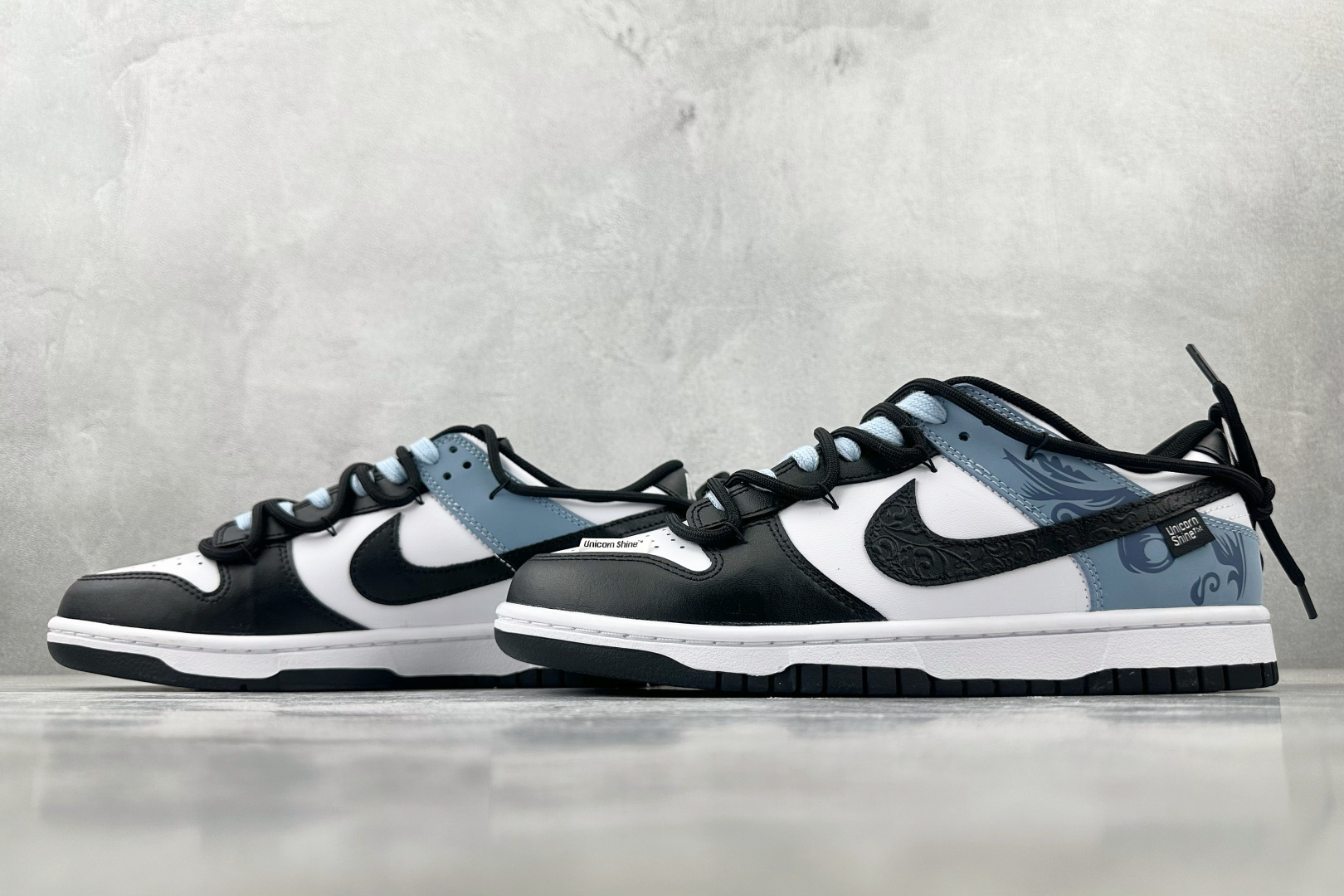 300 定制球鞋 Nike Dunk 山海经 赢鱼 黑白蓝 DD1503-101