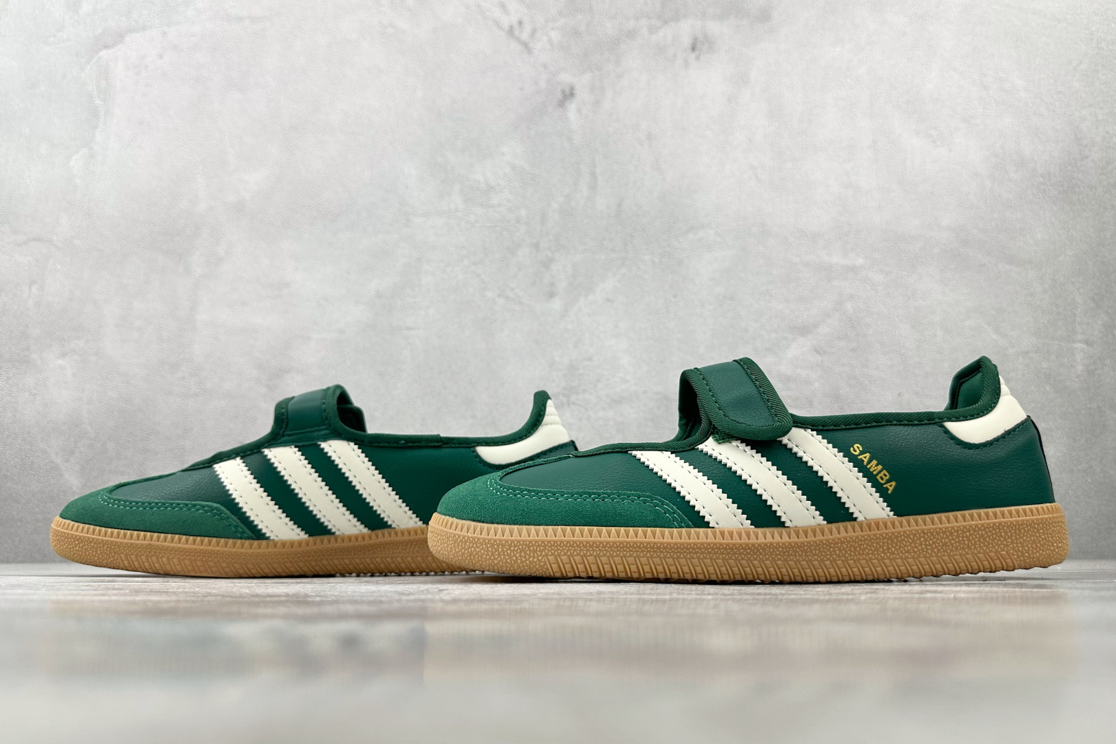 160 出口订单 adidas originals Samba Jane 绿白色 JR7340