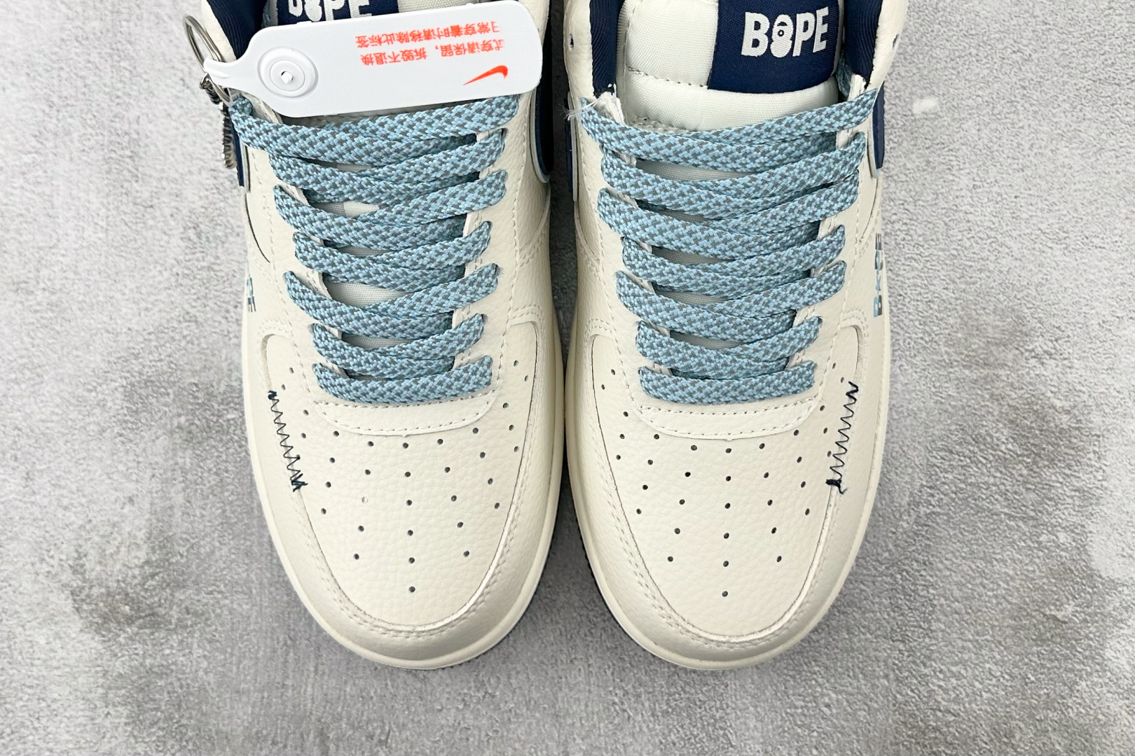 图片[7]-XC  Nike Air Force 1\’07 猿人头 联名 米白蓝 货号：KB1688 002 尺码：36 36.5 37.5 38 38.5 39 40 40.5 41 42 42.5 43 44 44.5 45-选品中心