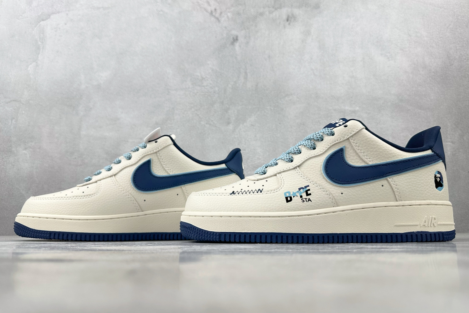 图片[5]-XC  Nike Air Force 1\’07 猿人头 联名 米白蓝 货号：KB1688 002 尺码：36 36.5 37.5 38 38.5 39 40 40.5 41 42 42.5 43 44 44.5 45-选品中心