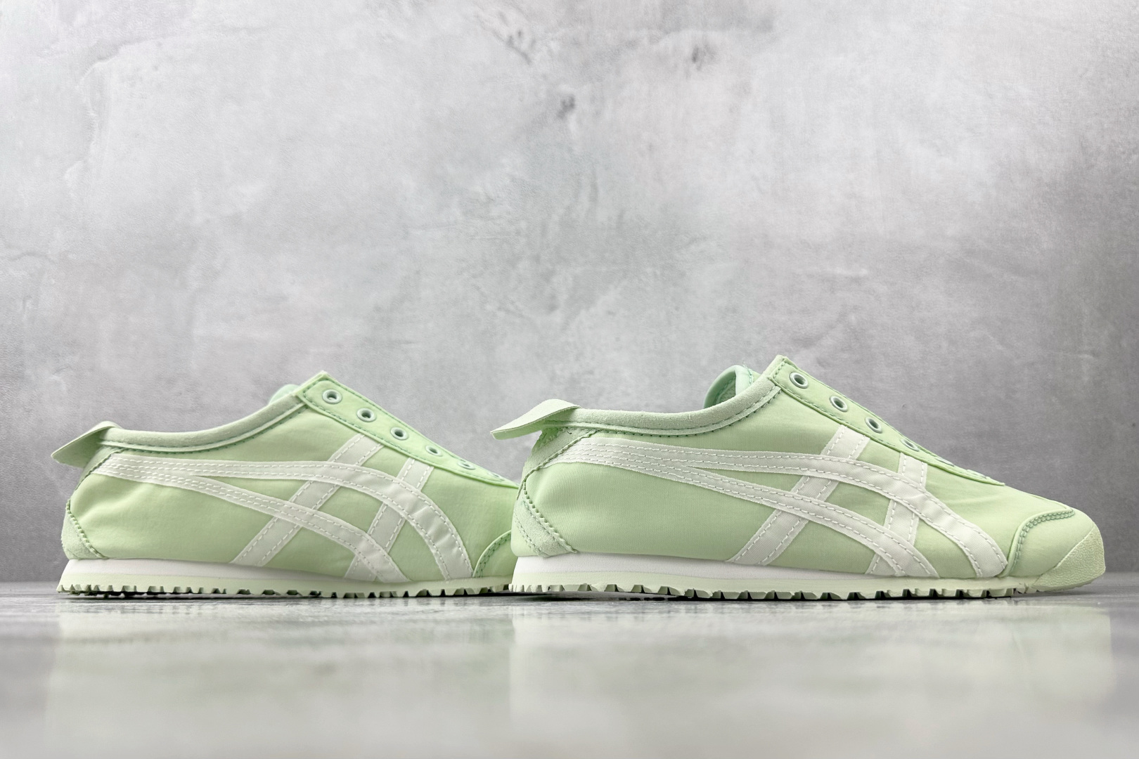 图片[6]-SC  渠道特供 Onitsuka Tiger鬼塚虎 MEXICO 66 slip-on 浅绿色 货号：1183B603-303 尺码：36 36.5 37.5 38 38.5 39 40 40.5 41 42 42.5 43 44-选品中心