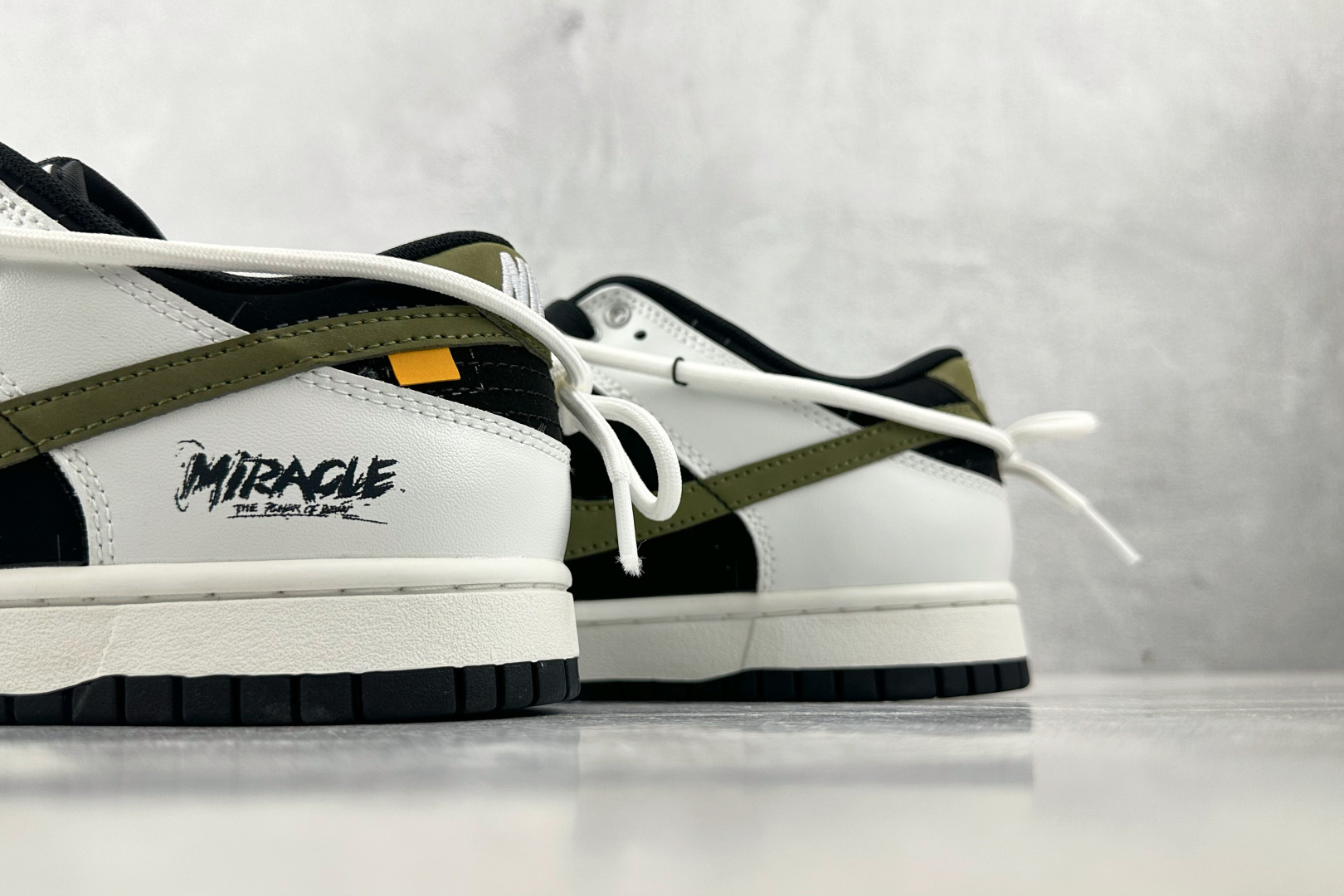 图片[8]-YC【定制球鞋】Nike Dunk 寻迹使者 白黑绿 货号：WG0414 024 尺码：40 40.5 41 42 42.5 43 44 44.5 45 46-选品中心