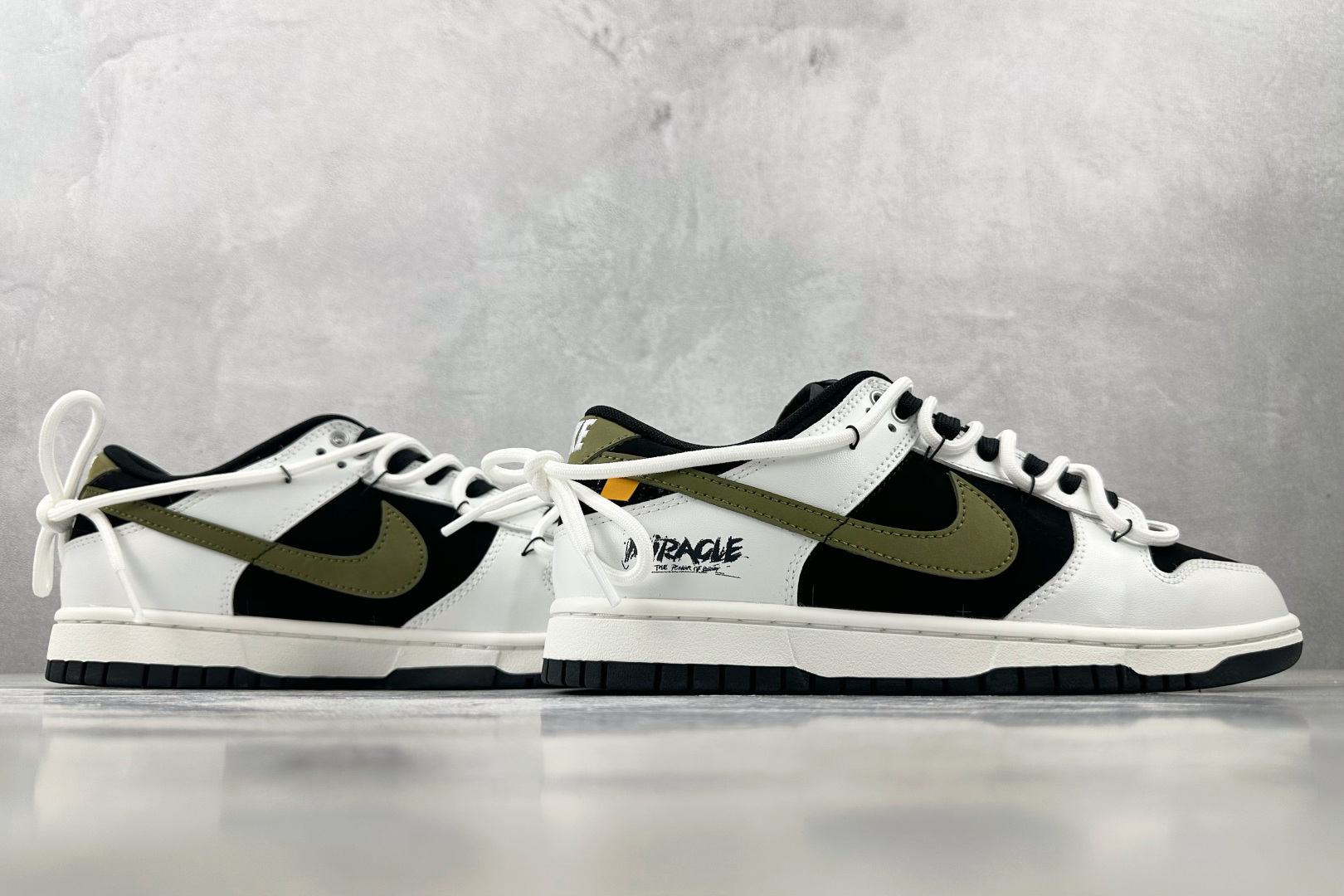 图片[6]-YC【定制球鞋】Nike Dunk 寻迹使者 白黑绿 货号：WG0414 024 尺码：40 40.5 41 42 42.5 43 44 44.5 45 46-选品中心