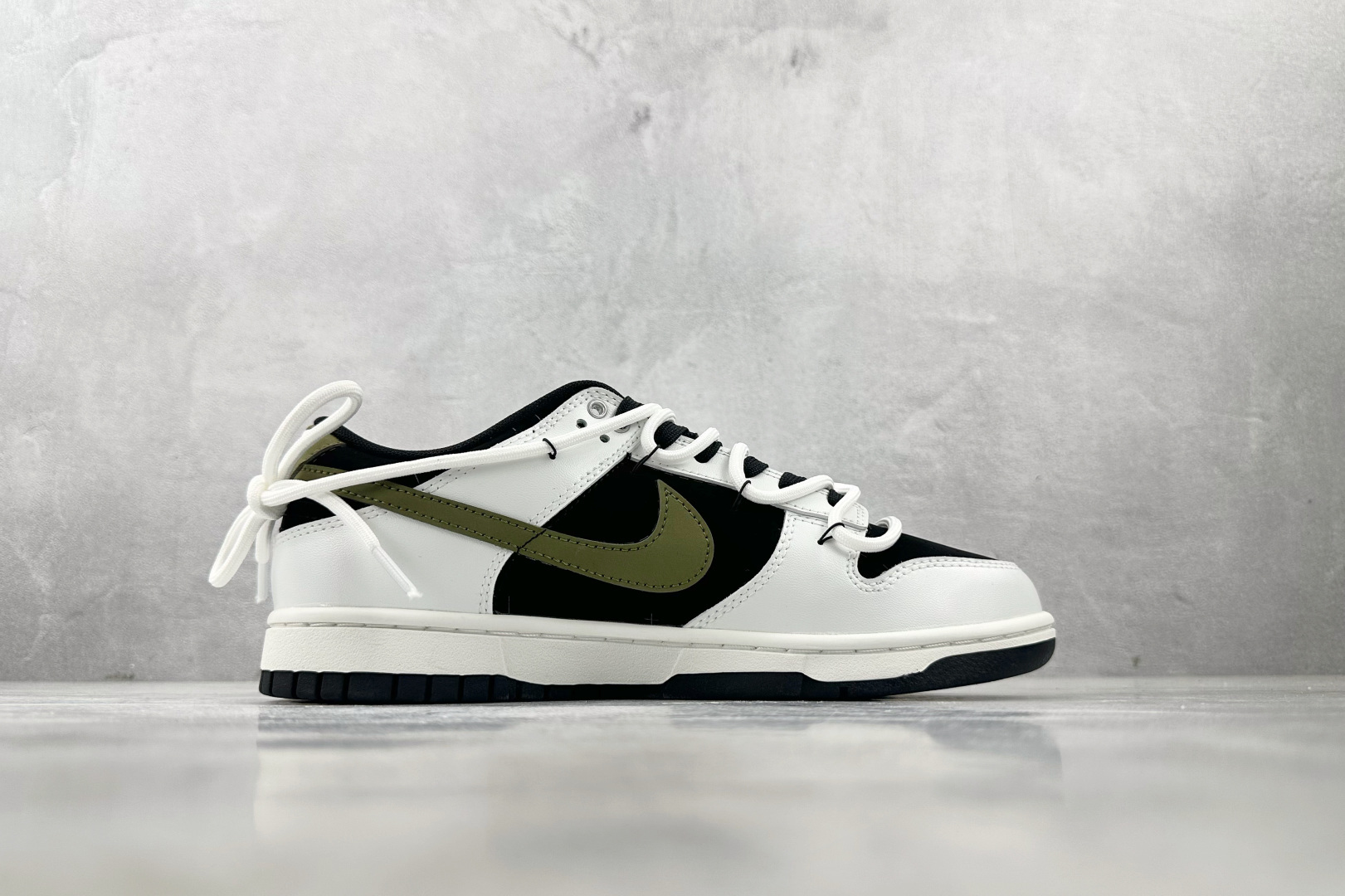 图片[2]-YC【定制球鞋】Nike Dunk 寻迹使者 白黑绿 货号：WG0414 024 尺码：40 40.5 41 42 42.5 43 44 44.5 45 46-选品中心