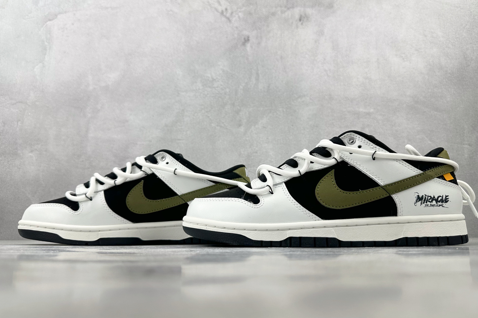 图片[5]-YC【定制球鞋】Nike Dunk 寻迹使者 白黑绿 货号：WG0414 024 尺码：40 40.5 41 42 42.5 43 44 44.5 45 46-选品中心