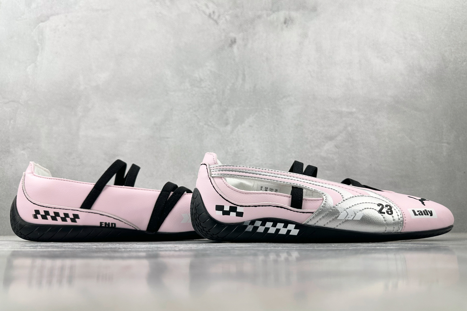 160 定制球鞋 PUMA Speedcat 系列 赛场竞速 黑白粉银 403587-01