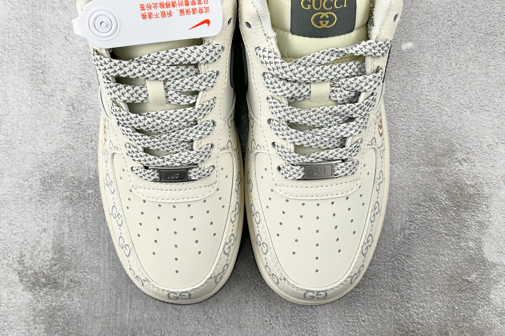 260 Nike Air Force 1'07 GUCCI 联名 白灰 ZH2598-322