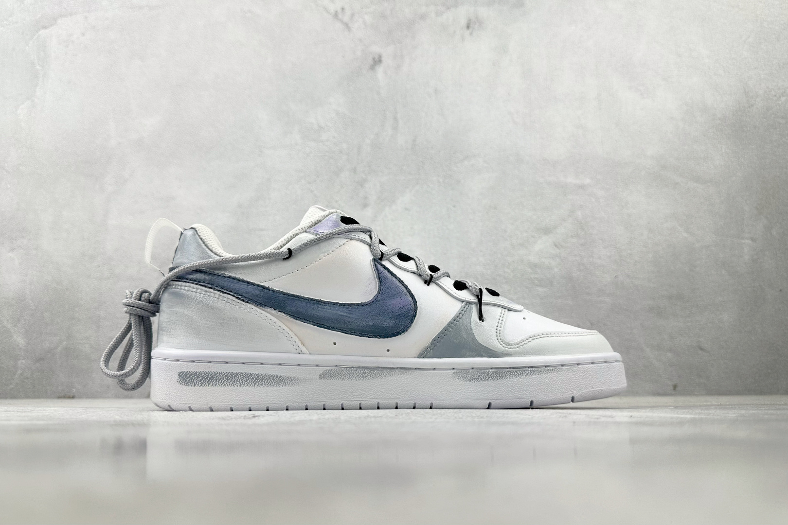 260 定制球鞋Nike Court Borough 莫兰迪 白蓝 BQ5448-100