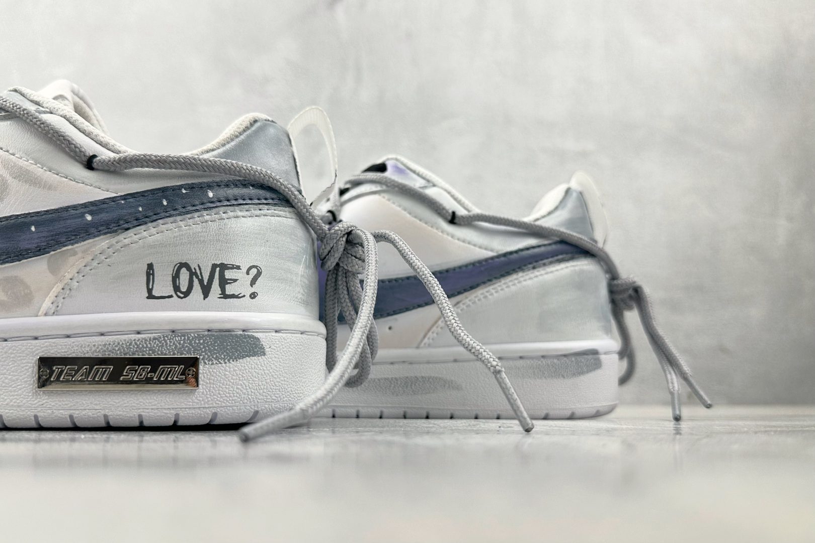 260 定制球鞋Nike Court Borough 莫兰迪 白蓝 BQ5448-100