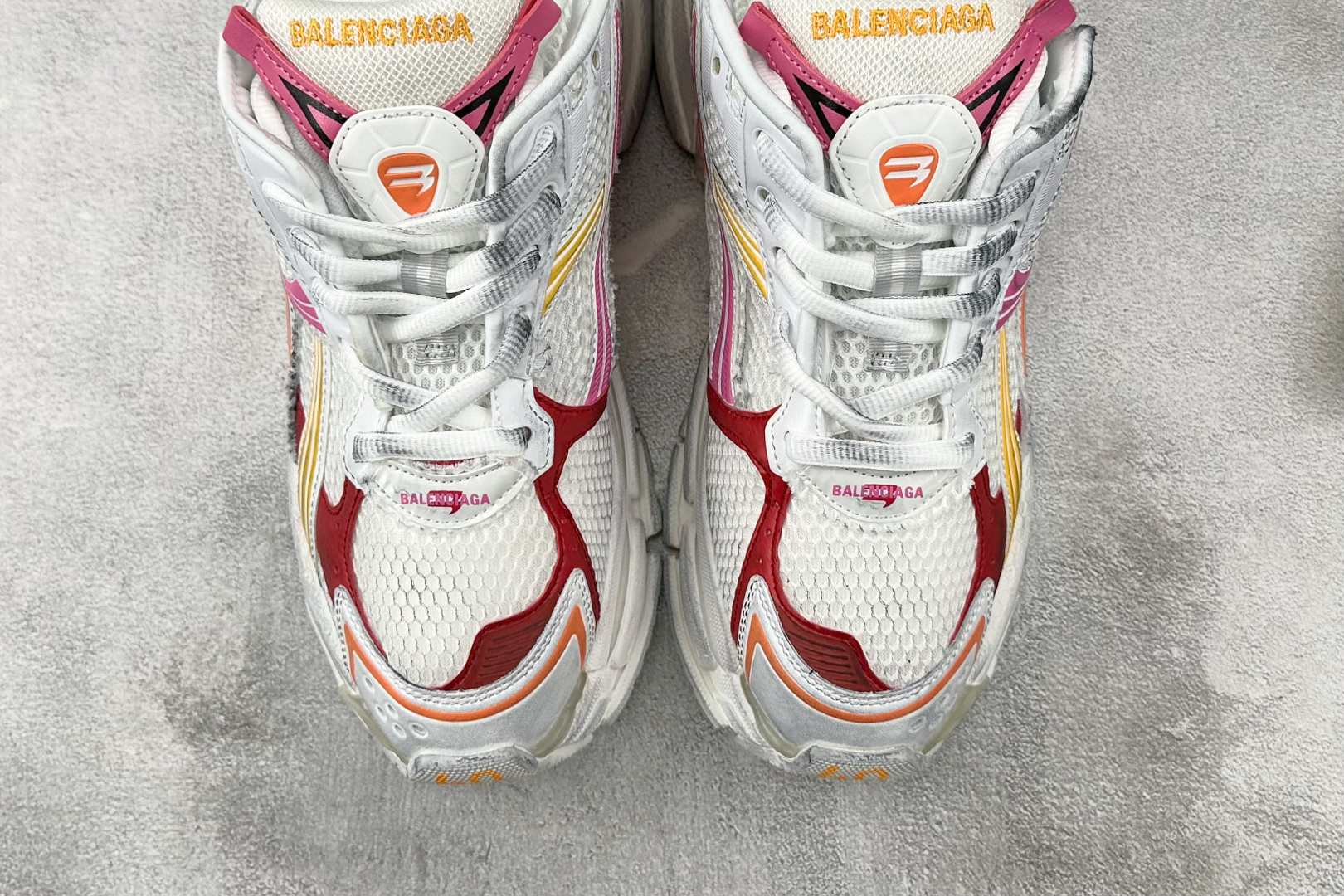 代购版 Balenciaga巴黎世家 Runner 2.0 白橙 772774 W3RMU 9756