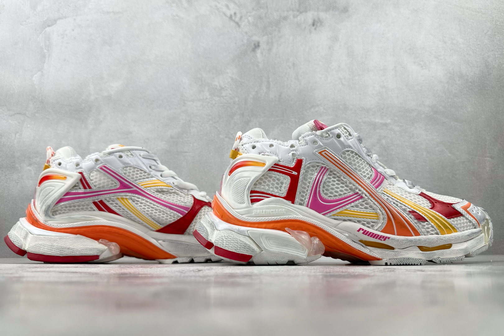 代购版 Balenciaga巴黎世家 Runner 2.0 白橙 772774 W3RMU 9756