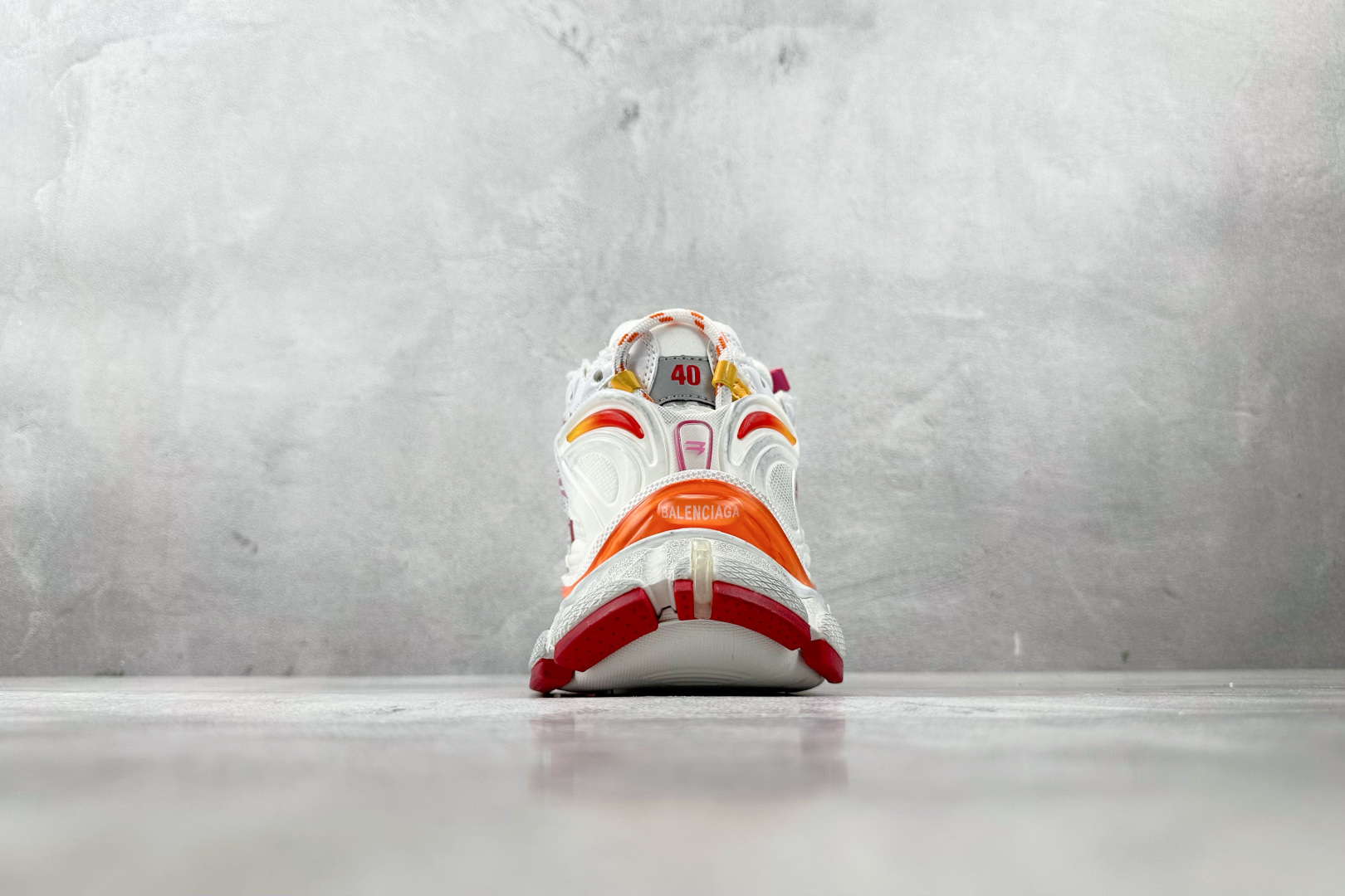 代购版 Balenciaga巴黎世家 Runner 2.0 白橙 772774 W3RMU 9756