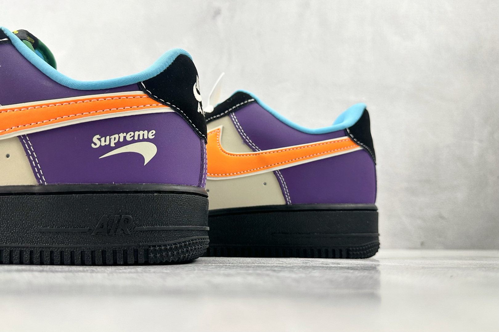 Nike Air Force 1'07 Supreme 联名 红灰橙紫 KB1688-004