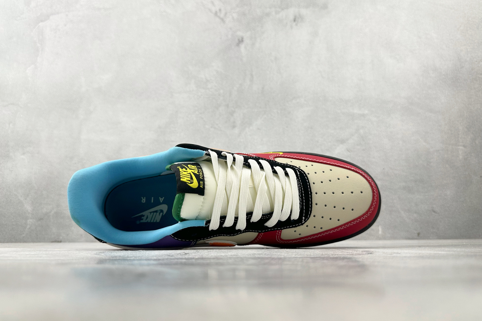 Nike Air Force 1'07 Supreme 联名 红灰橙紫 KB1688-004