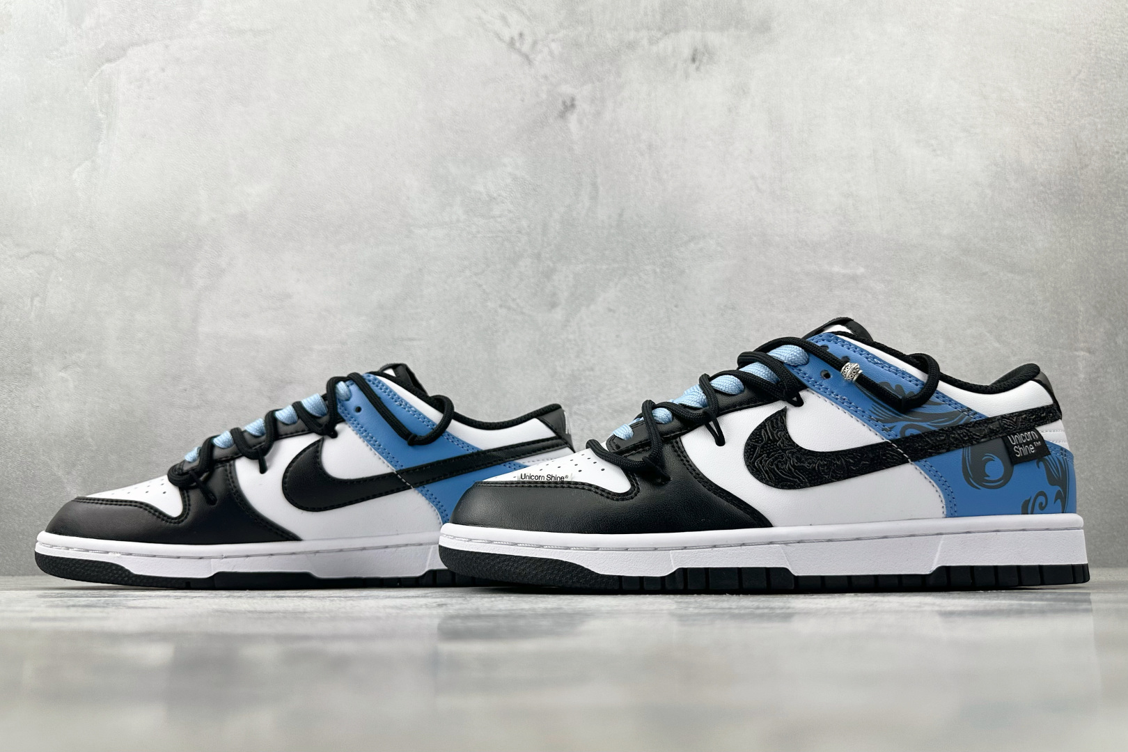 220  定制球鞋 Nike Dunk 山海经 赢鱼 黑白蓝 DD1503-101