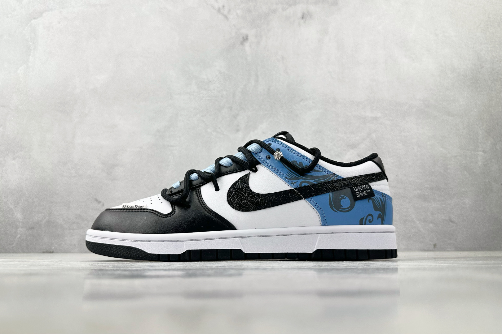 220  定制球鞋 Nike Dunk 山海经 赢鱼 黑白蓝 DD1503-101
