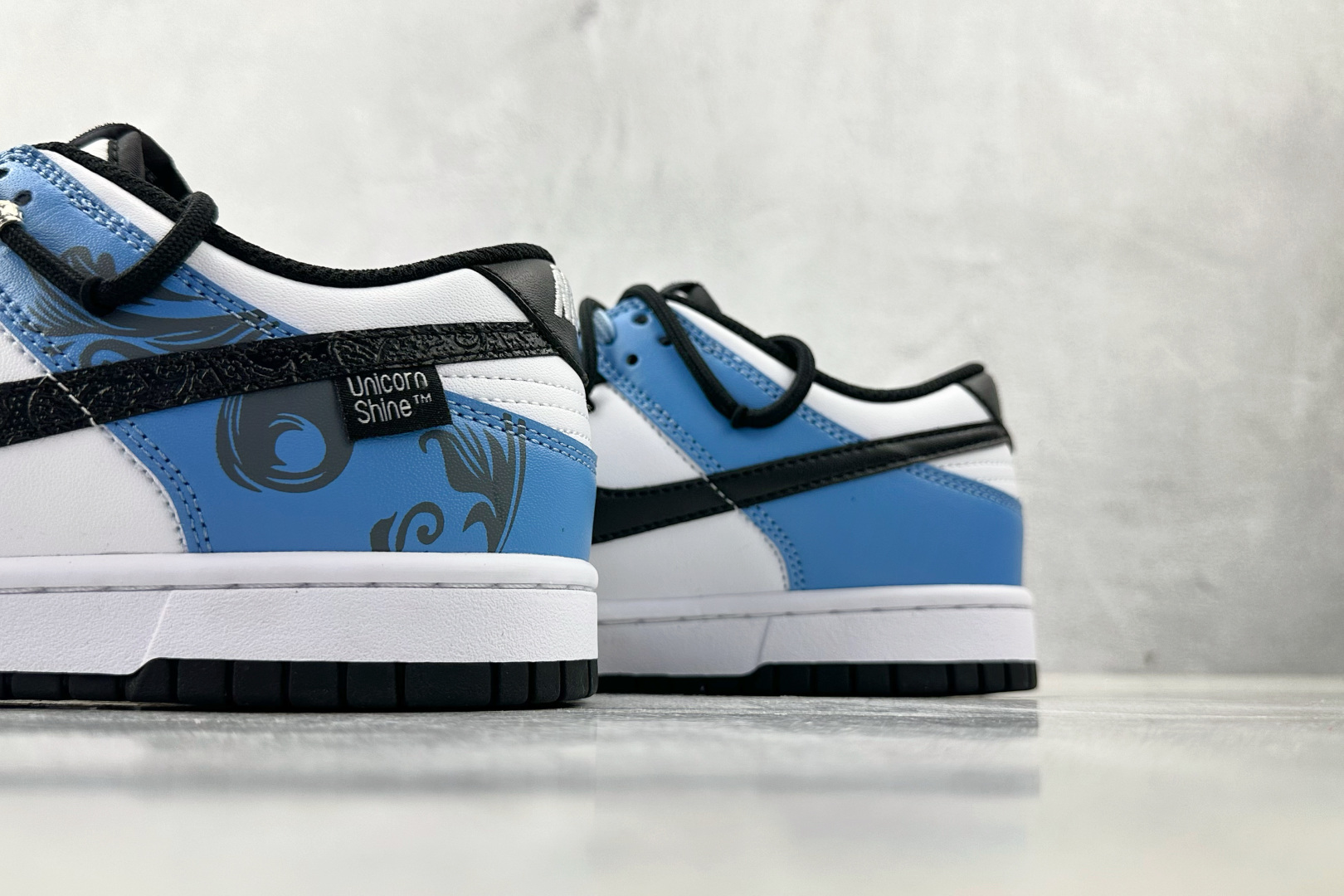 220  定制球鞋 Nike Dunk 山海经 赢鱼 黑白蓝 DD1503-101