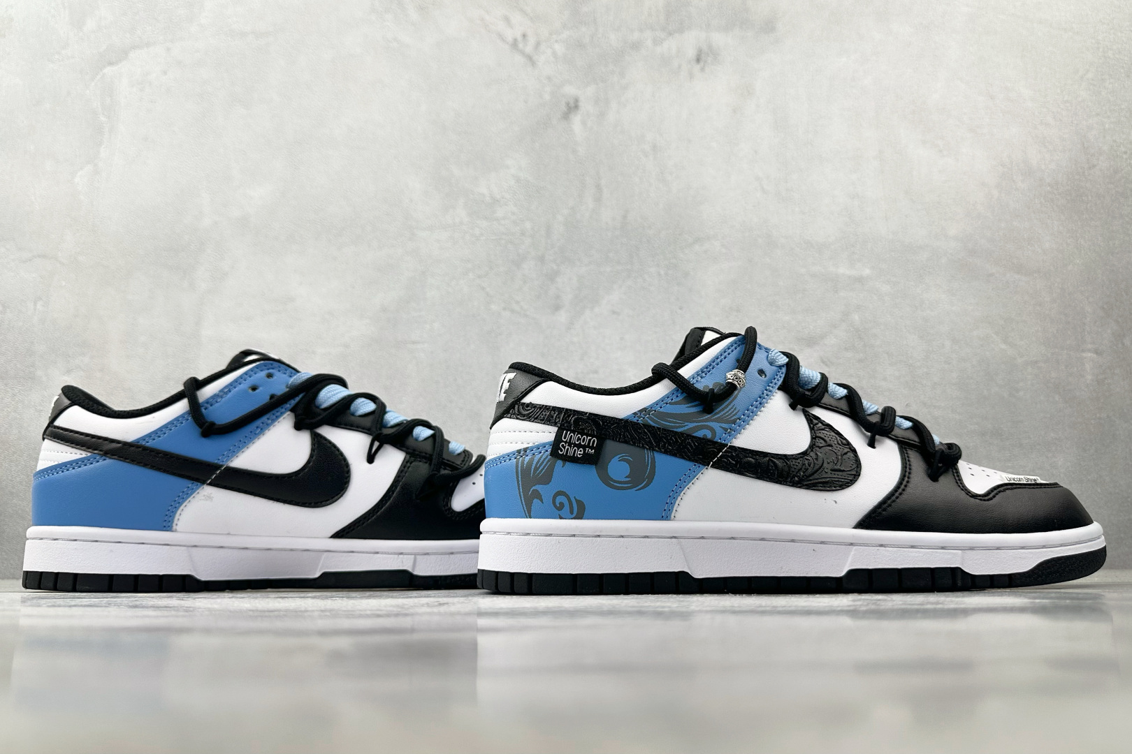 220  定制球鞋 Nike Dunk 山海经 赢鱼 黑白蓝 DD1503-101
