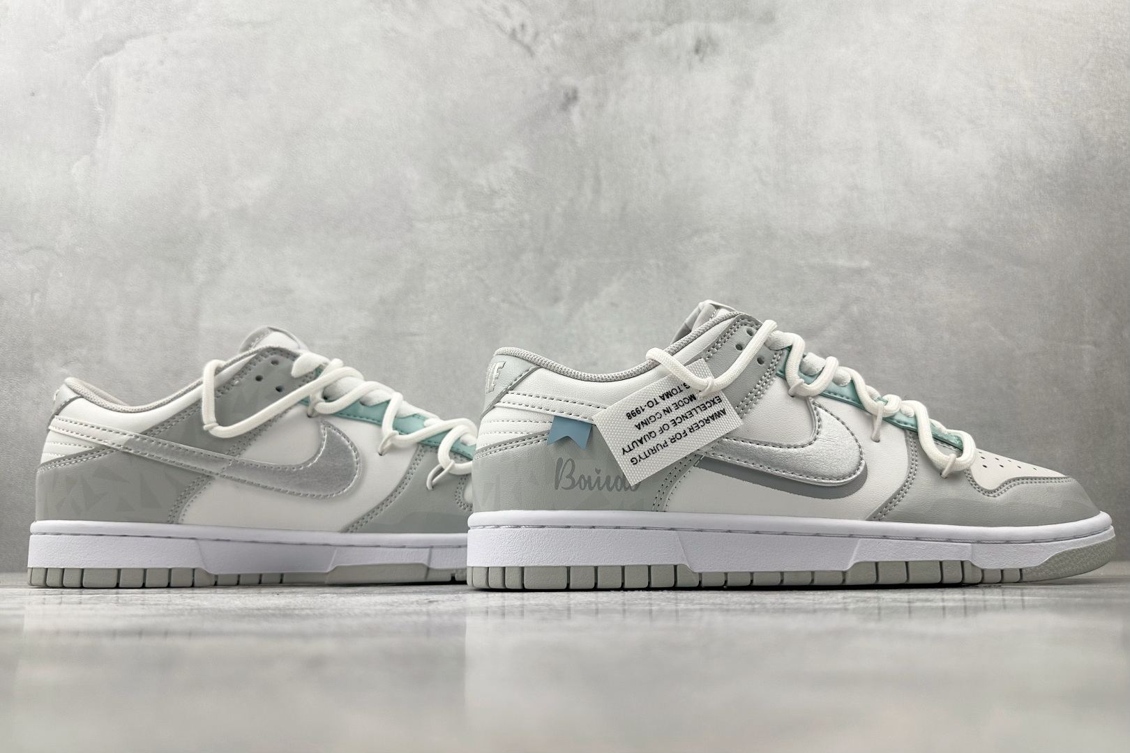 220  定制球鞋 Nike Dunk Low 白银 浅灰蓝 HF0730-160
