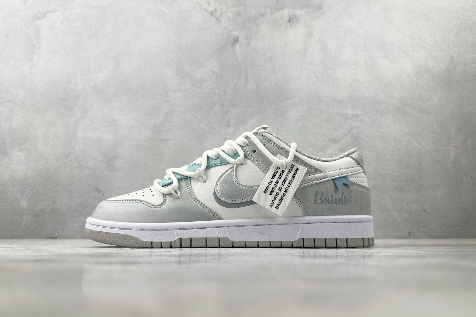220  定制球鞋 Nike Dunk Low 白银 浅灰蓝 HF0730-160