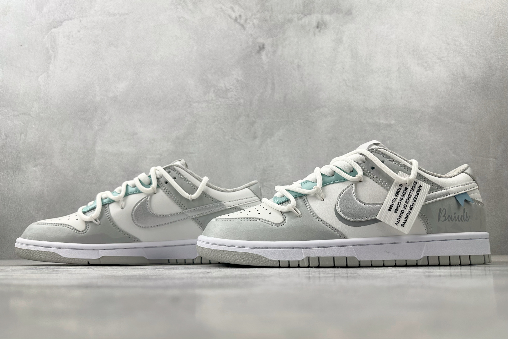 220  定制球鞋 Nike Dunk Low 白银 浅灰蓝 HF0730-160