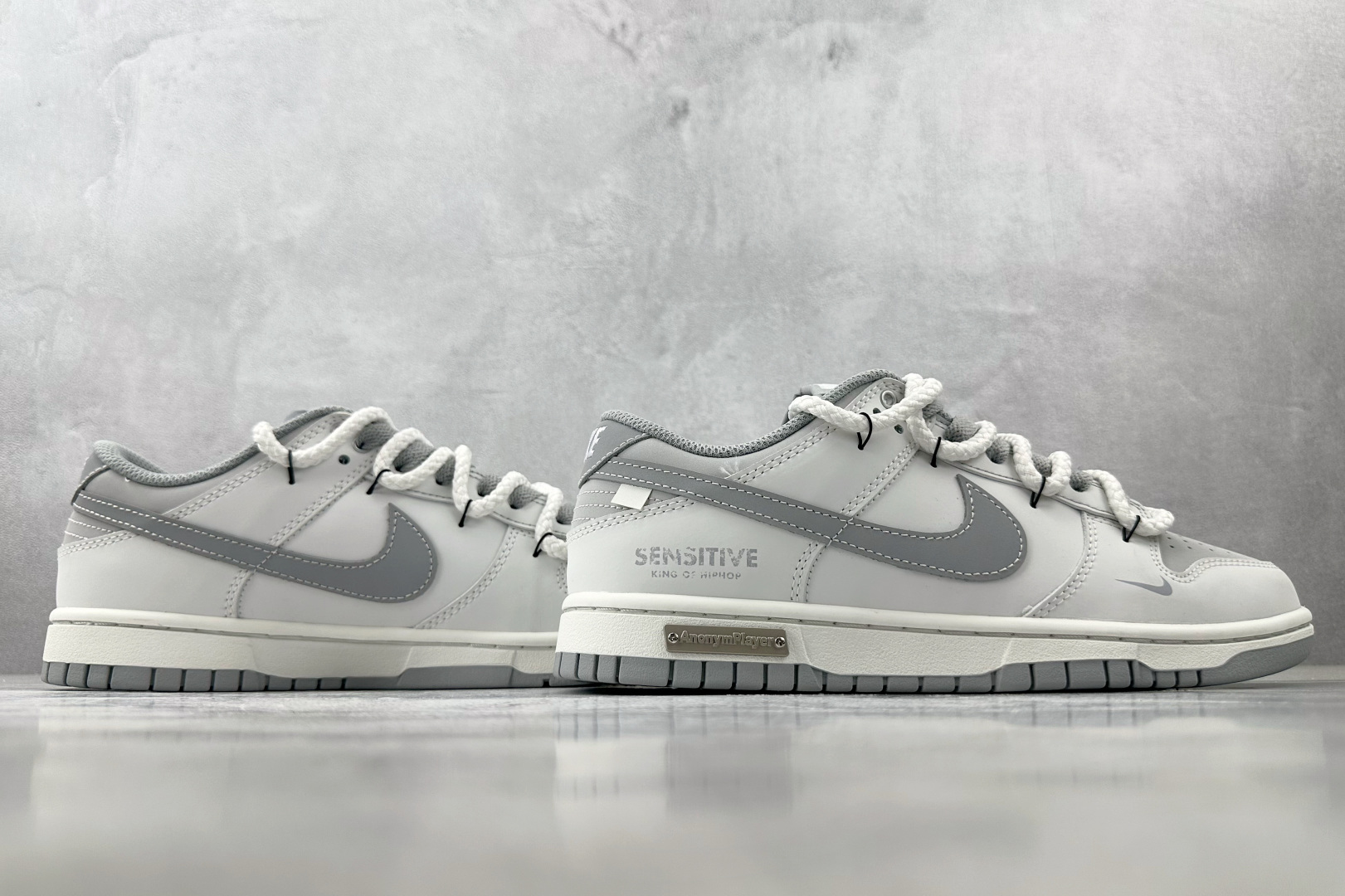 300  定制球鞋 Nike Dunk 无冕之王 灰白 WG0508 040