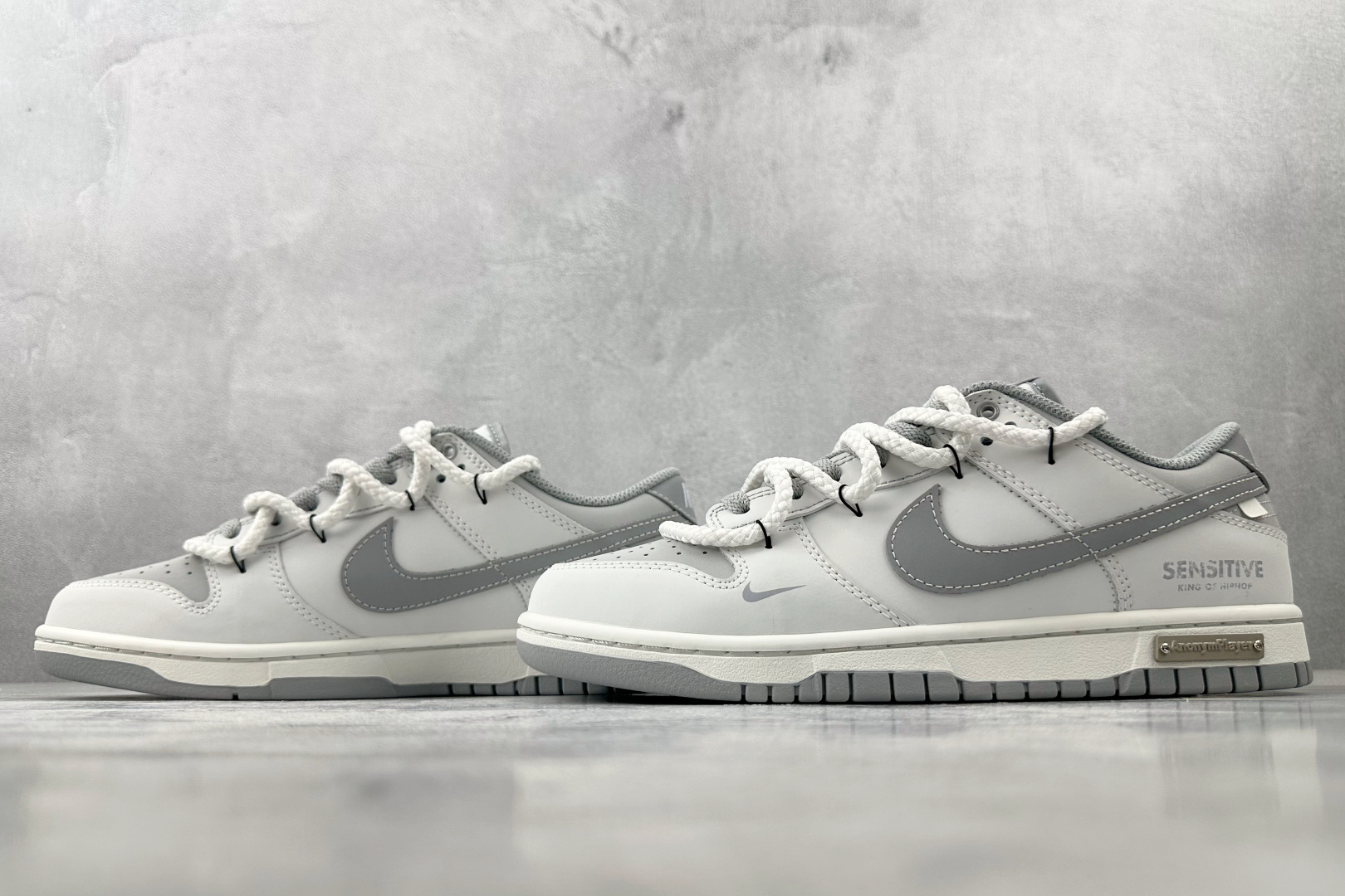 300  定制球鞋 Nike Dunk 无冕之王 灰白 WG0508 040