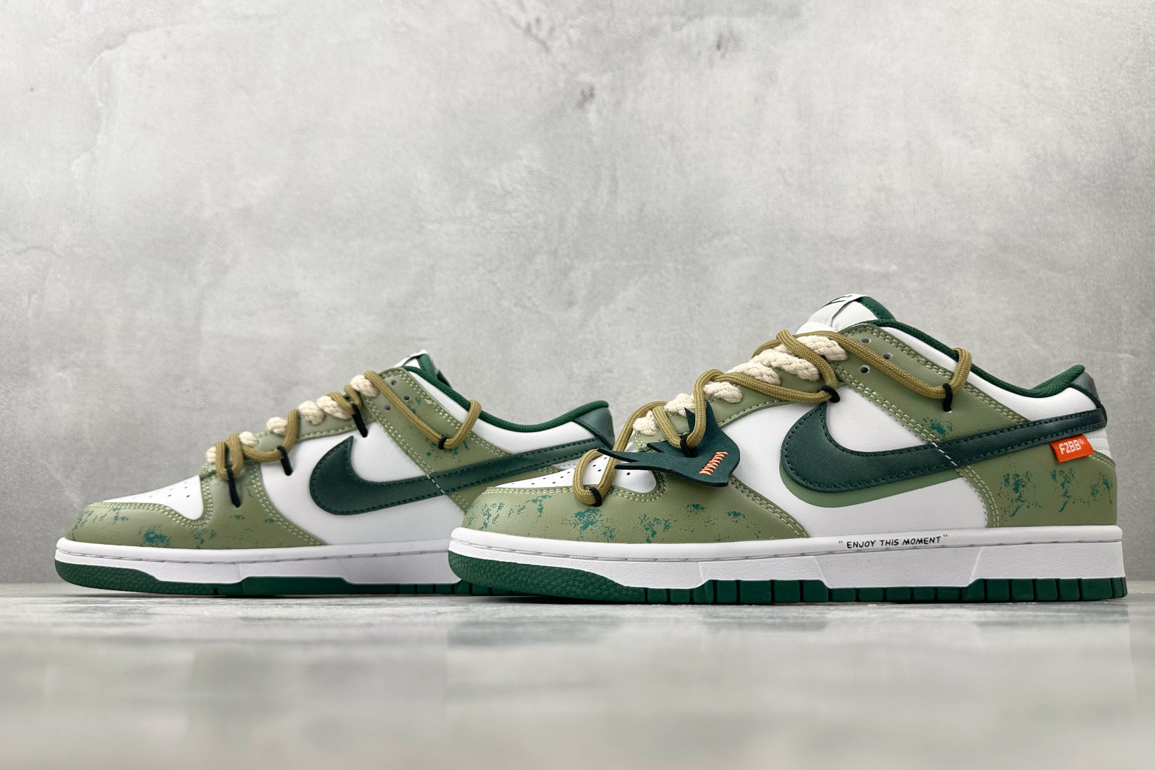 220  定制球鞋 Nike Dunk Low 青竹林 绿白 DD1391-101