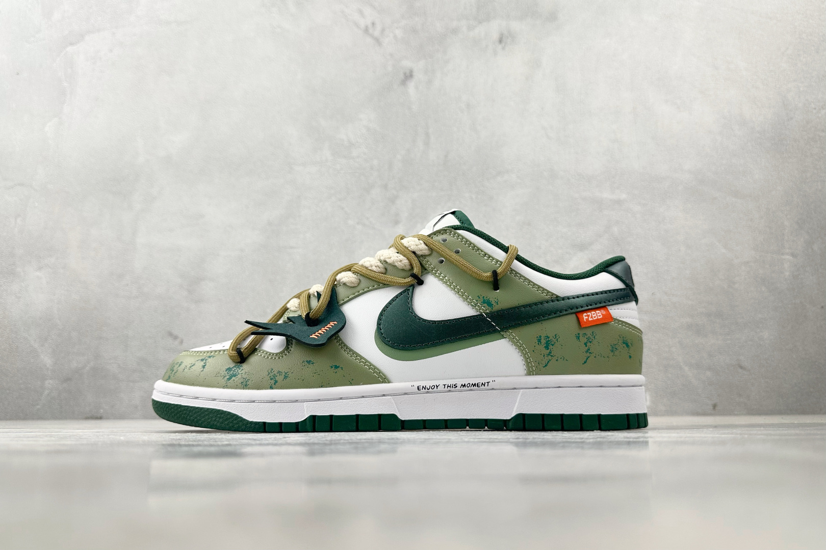 220  定制球鞋 Nike Dunk Low 青竹林 绿白 DD1391-101