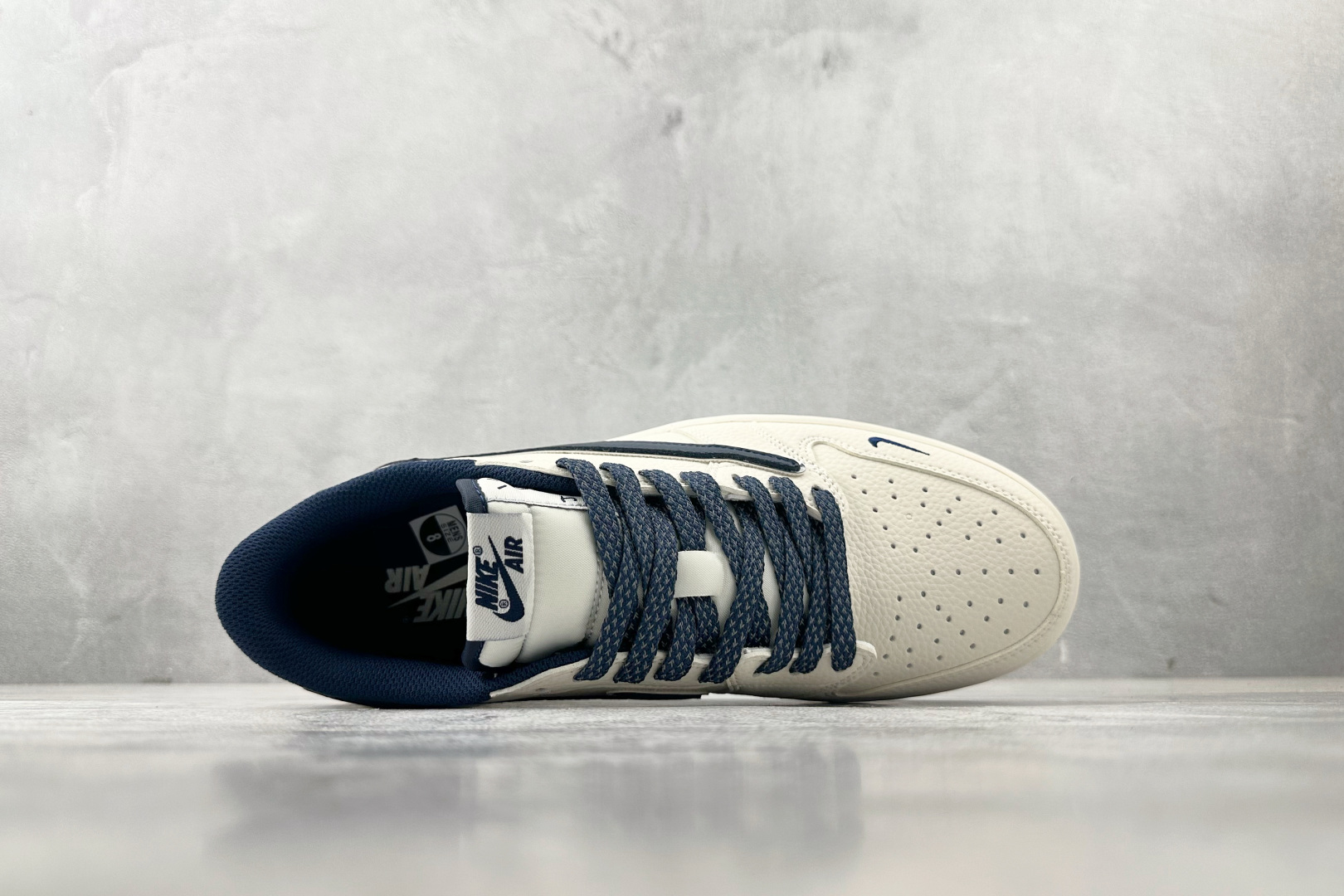 280 定制 Air Jordan 1 Low ow SP 倒钩 斯图西 联名 米白蓝 ST5696-265